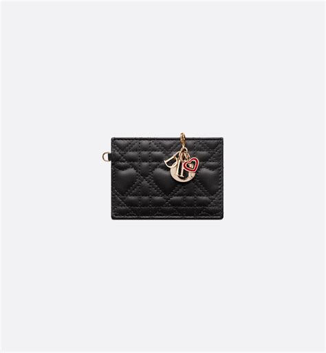 dioramour lady dior flat card holder|Dioramour Lady Dior Flat Card Holder Latte Cannage Lambskin .